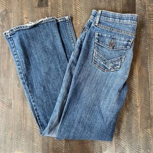 Levis Jeans Womens 8 Perfect Waist Boot Cut 525 Stretch Dark Blue Denim